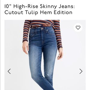 Madewell High Rise distressed skinny jeans